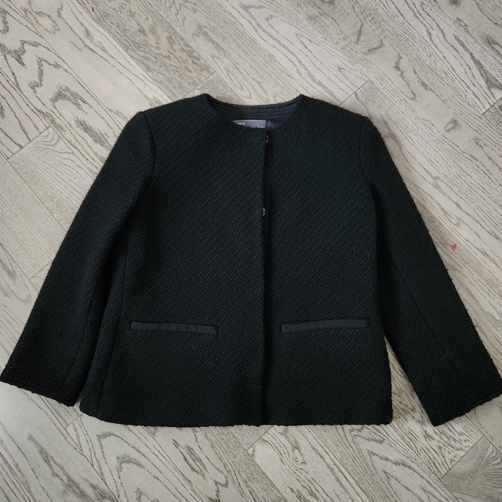 Vince Black Wool Blend Jacket Size 0